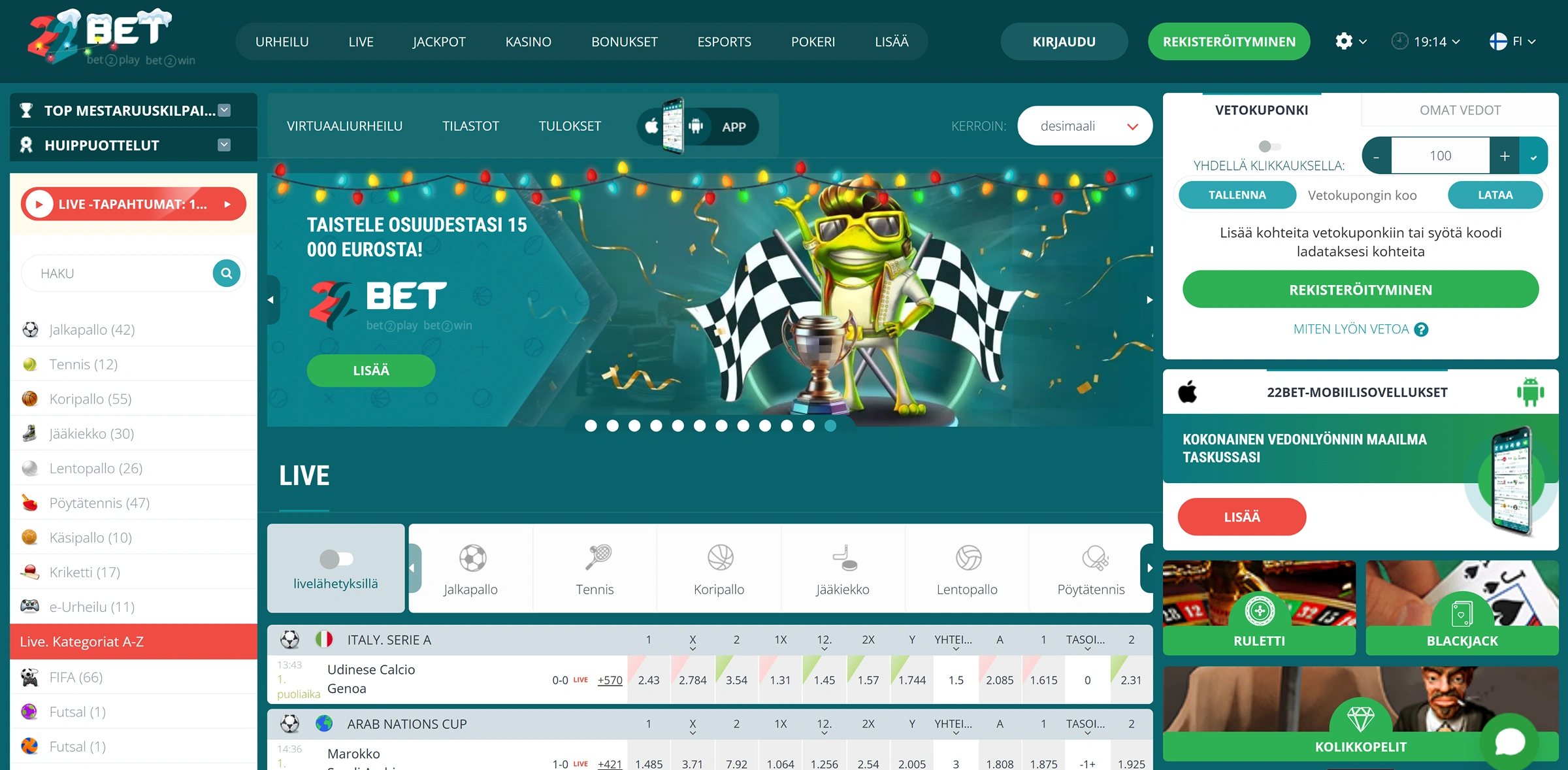 22Bet Urheilu 22Bet Urheilu